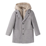 Sarabanda Cappotto tinta unita con Cappuccio Grigio per Neonato F181 GRIGIO SARABANDA 