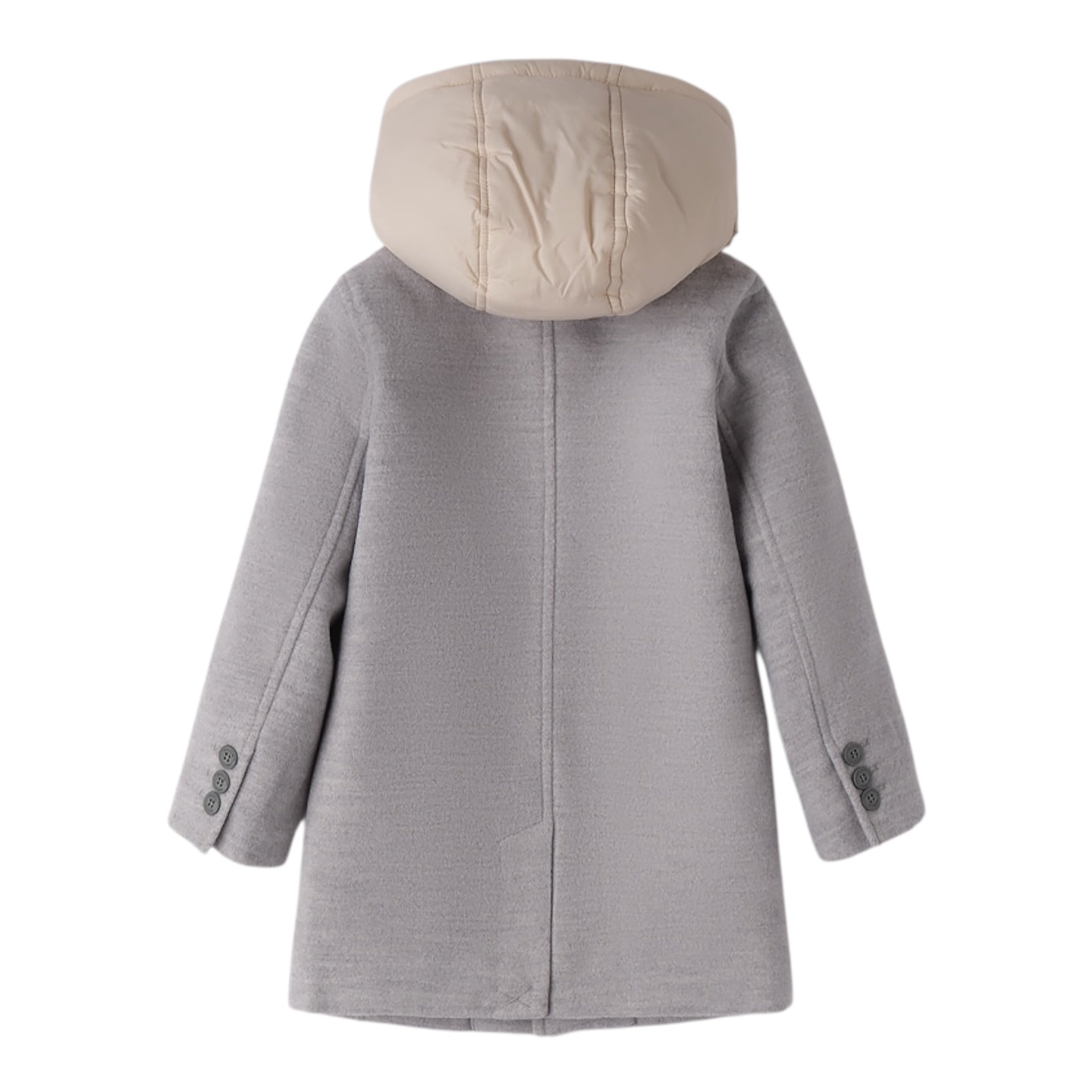 Sarabanda Cappotto tinta unita con Cappuccio Grigio per Bambino F181J GRIGIO SARABANDA 