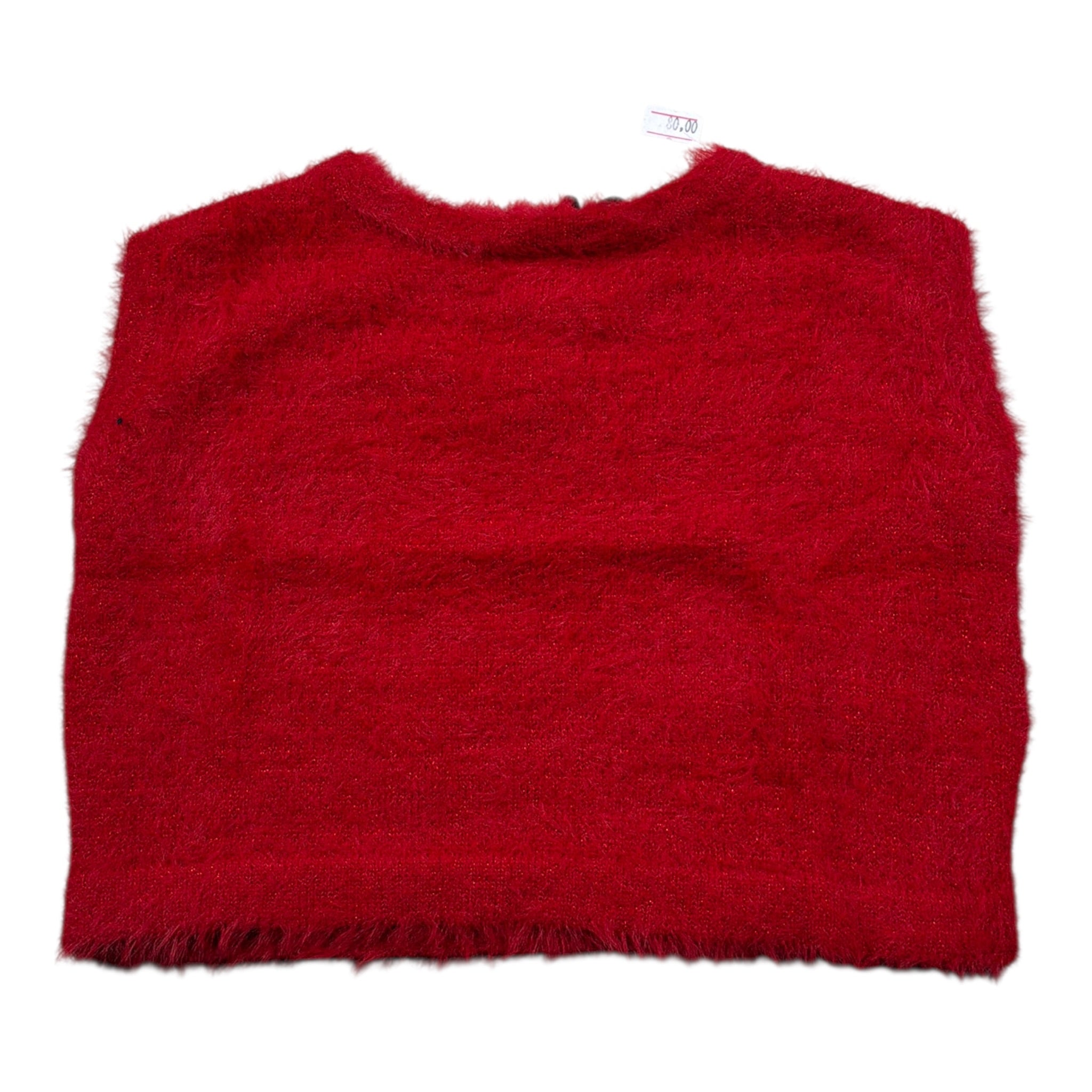 Sarabanda Maglia Modello Gilet tinta unita Rosso per Bambina F345 ROSSO SARABANDA 