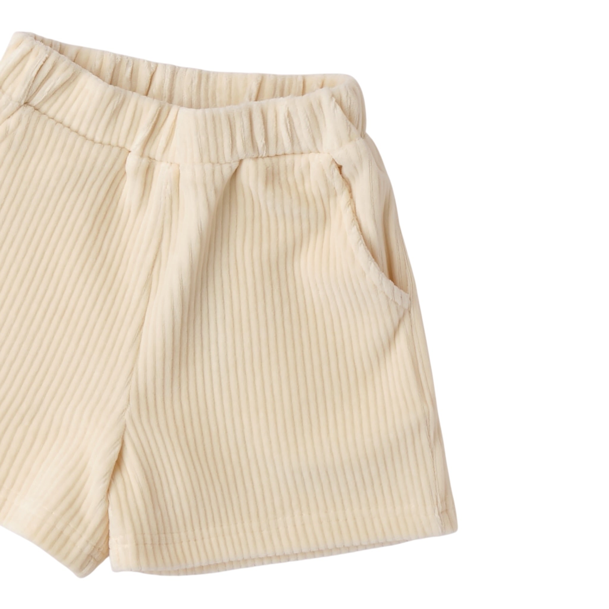 Sarabanda Short tinta unita In Velluto Panna per Bambina F357 PANNA SARABANDA 
