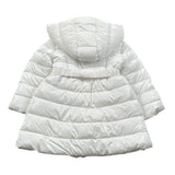 Sarabanda Giubbino tinta unita con Zip E Cappuccio Bianco per Neonata F378 BIANCO SARABANDA 