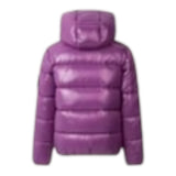 Save The Duck Giubbino tinta unita con Zip E Cappuccio Viola per Neonata I30003X VIOLA SAVE THE DUCK 