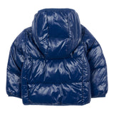 Save The Duck Giubbino tinta unita con Zip E Cappuccio Blu per Neonato I30004XX BLU SAVE THE DUCK 