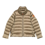 Save The Duck Giubbino tinta unita con Zip Verde per Bambino J30520 VERDE SAVE THE DUCK 