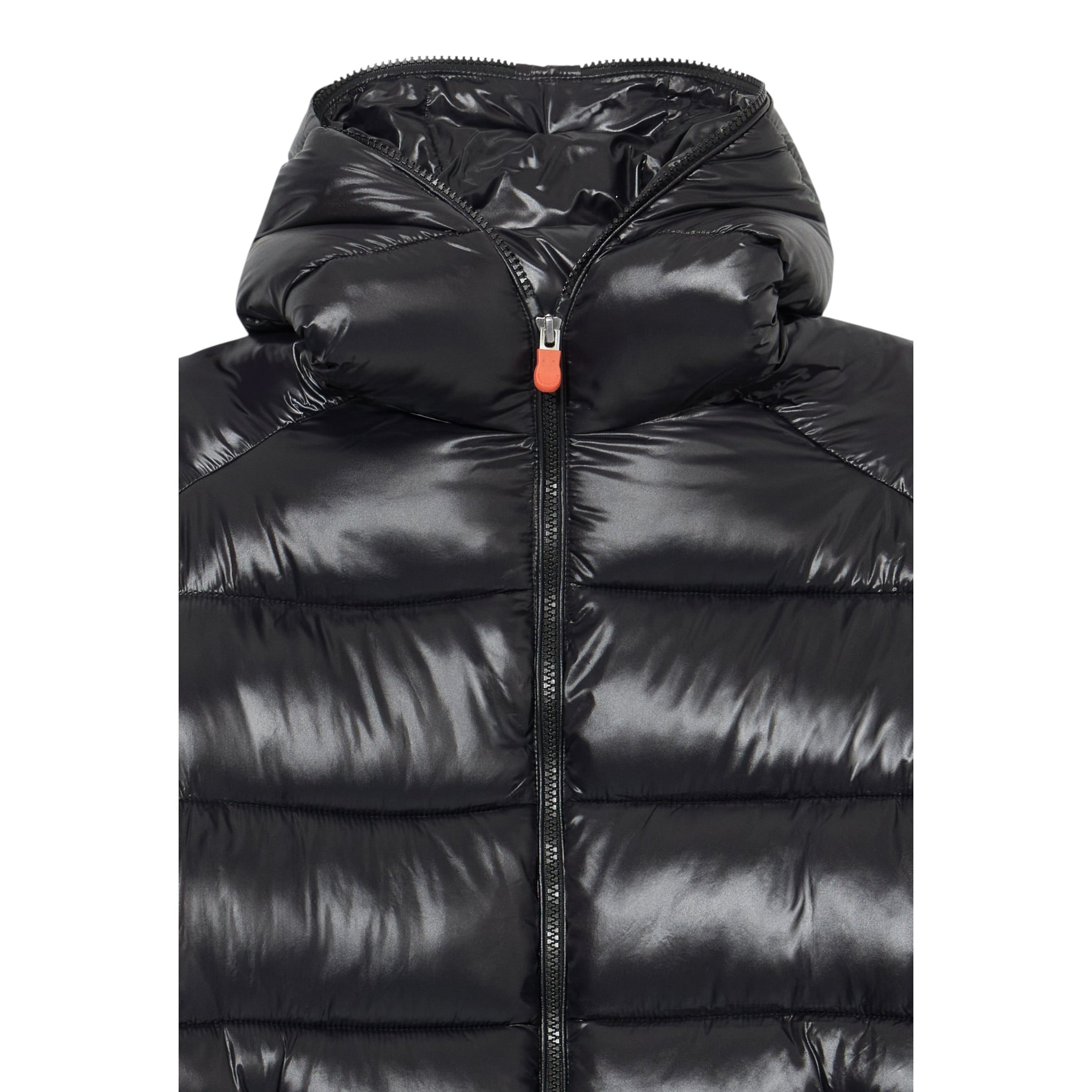 Save The Duck Giubbino tinta unita con Zip E Cappuccio Nero per Bambino J31280BXXXX NERO SAVE THE DUCK 