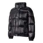 Save The Duck Giubbino tinta unita con Colletto Nero per Bambina J31326GLOVE21 NERO SAVE THE DUCK 