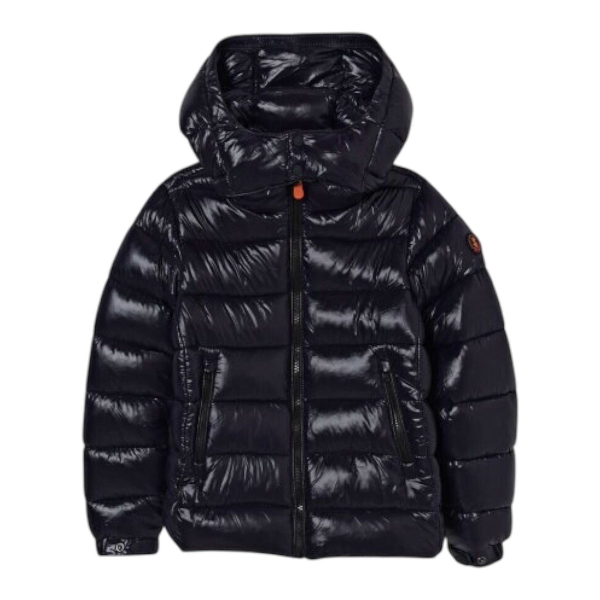 Save The Duck Giubbino tinta unita con Zip E Cappuccio Blu per Bambino J31653B BLU SAVE THE DUCK 