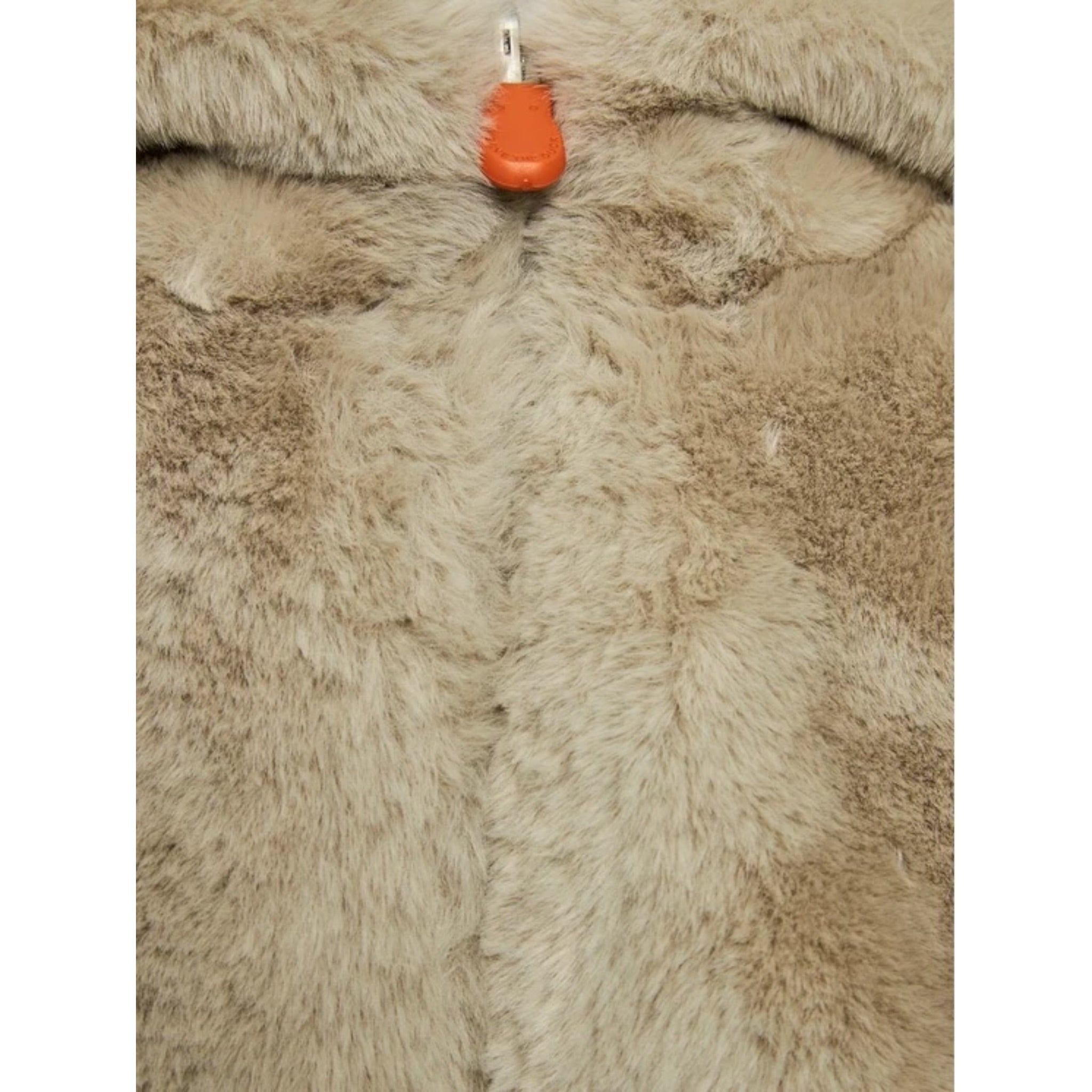 Save The Duck Pelliccia tinta unita con Zip E Cappuccio Reversibile Beige per Bambina J33540G BEIGE SAVE THE DUCK 
