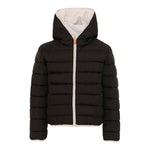Save The Duck Giubbino Bicolore Reversibile Panna/Nero per Bambina J33600B PANNA/NERO SAVE THE DUCK 
