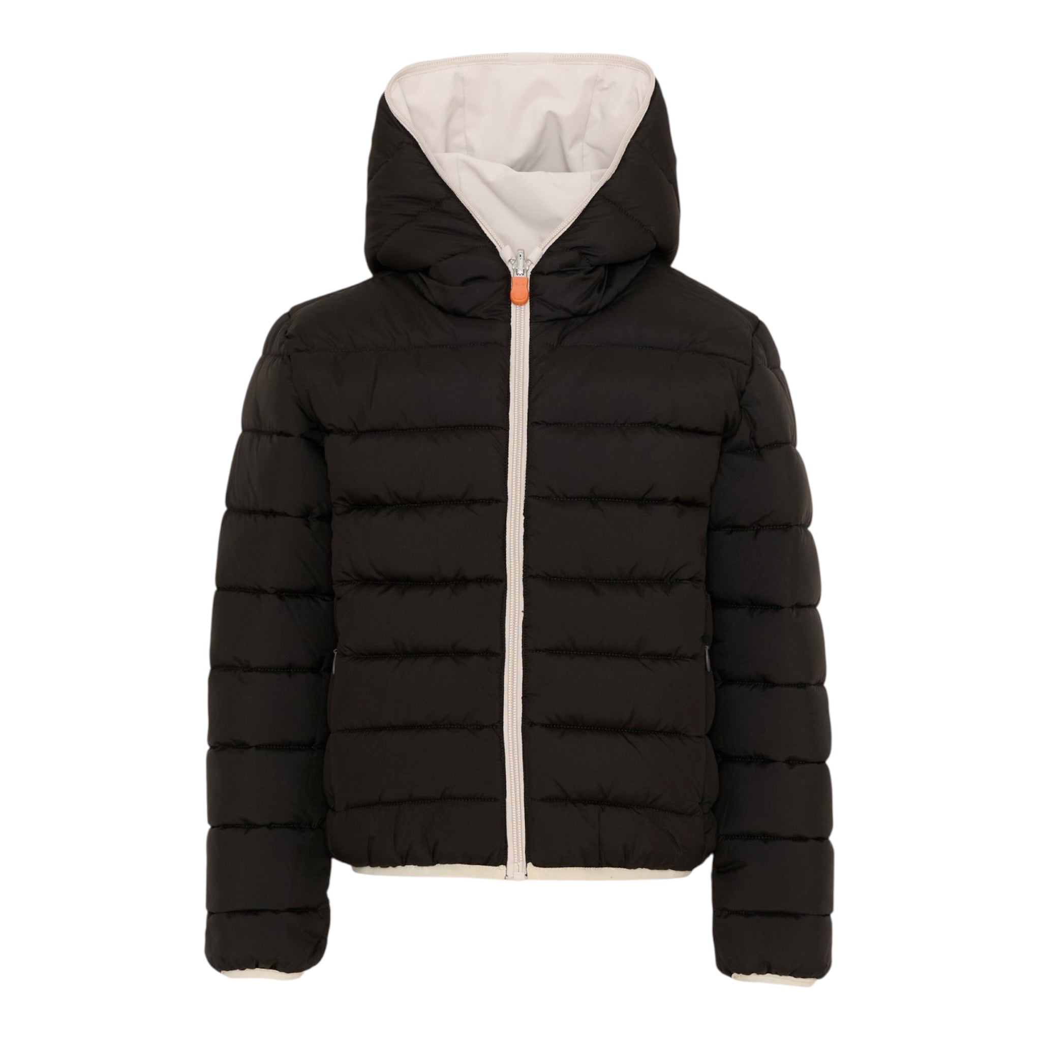 Save The Duck Giubbino Bicolore Reversibile Panna/Nero per Bambina J33600B PANNA/NERO SAVE THE DUCK 