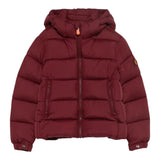 Save The Duck Giubbino tinta unita con Zip E Cappuccio Bordeaux per Bambino J35560BMIRO21 BORDEAUX SAVE THE DUCK 
