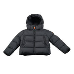 Save The Duck Giubbino tinta unita con Cappuccio Nero per Neonato J35560B NERO SAVE THE DUCK 