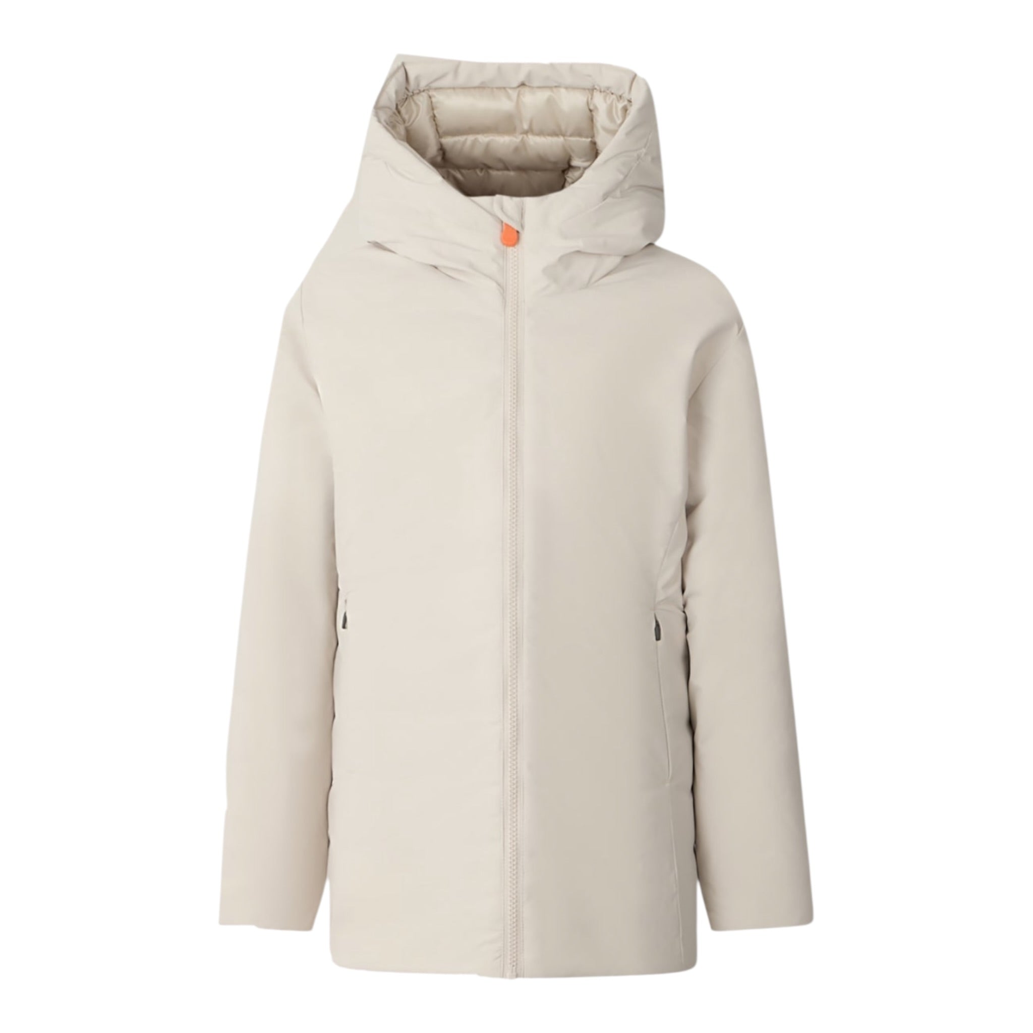 Save The Duck Giubbino tinta unita con Cappuccio E Zip Beige per Bambino J40050G BEIGE SAVE THE DUCK 