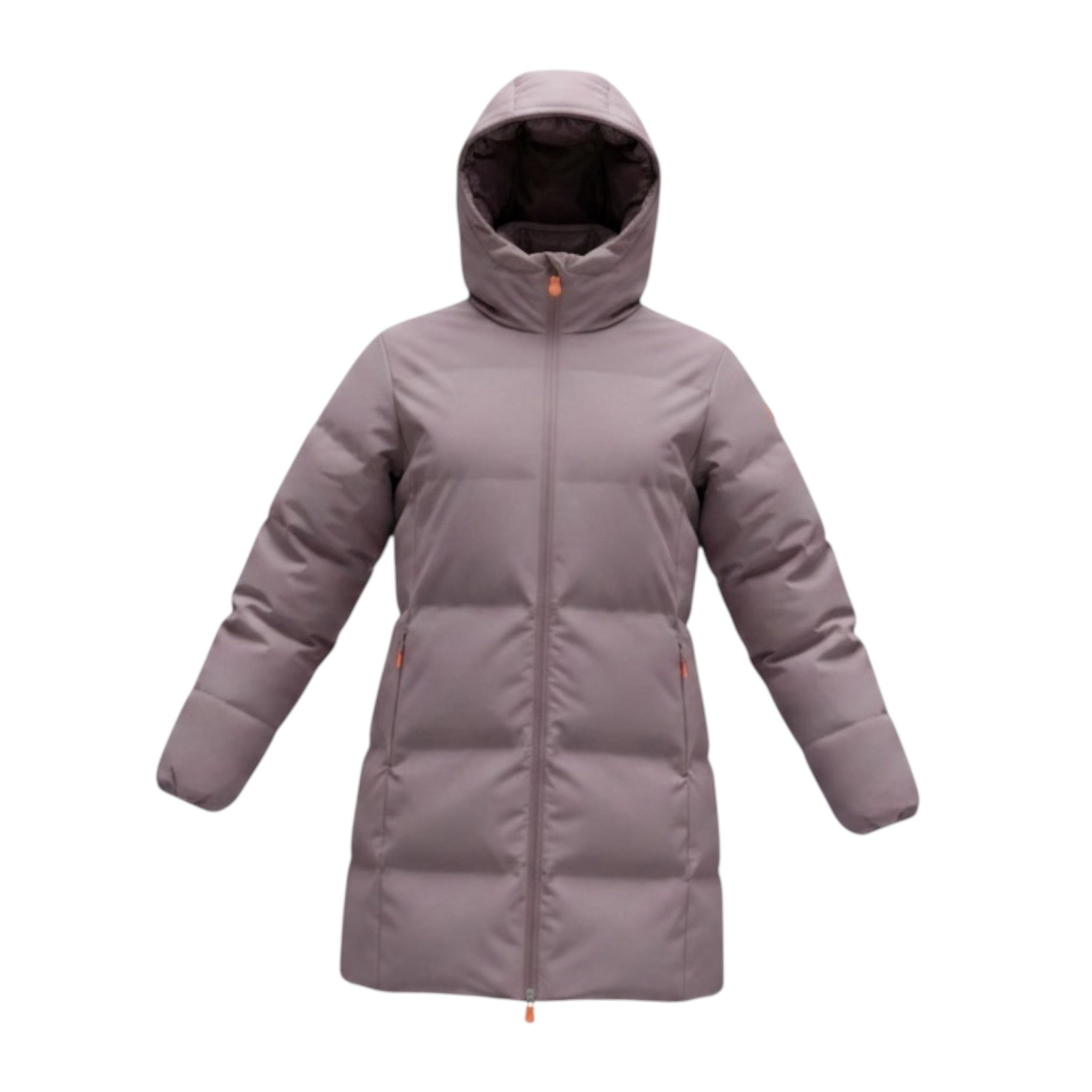 Save The Duck Giubbino tinta unita con Zip E Cappuccio Viola per Bambina J40060G VIOLA SAVE THE DUCK 
