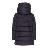 Save The Duck Giubbino tinta unita con Zip E Cappuccio Nero per Bambina J43110G NERO SAVE THE DUCK 
