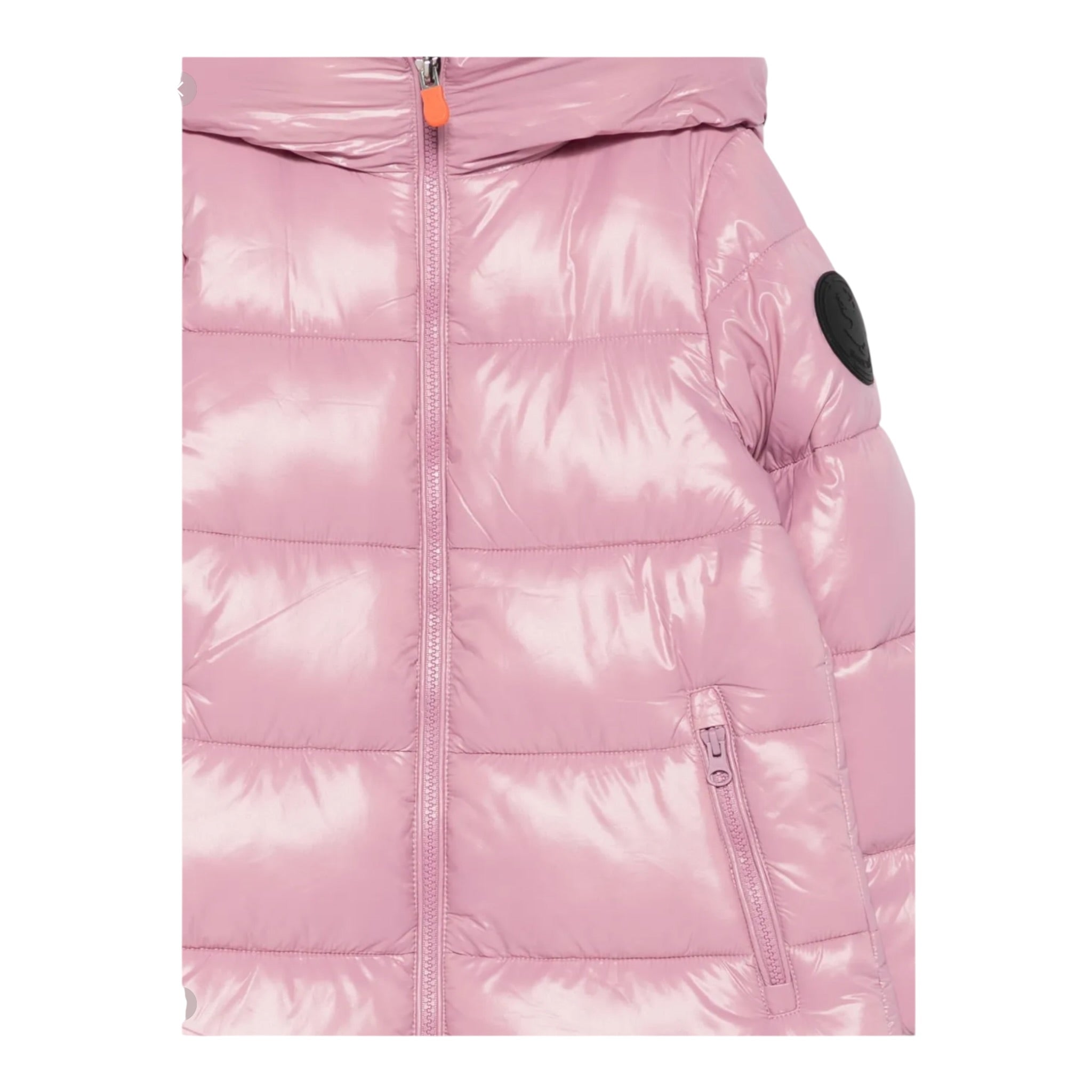 Save The Duck Giubbino tinta unita con Zip E Cappuccio Rosa per Neonata J45510G ROSA SAVE THE DUCK 