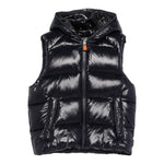Save The Duck Giubbino Smanicato tinta unita con Zip E Cappuccio Blu per Bambino J80296X BLU SAVE THE DUCK 