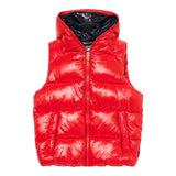 Save The Duck Giubbino Smanicato tinta unita con Zip E Cappuccio Rosso per Bambino J80296X ROSSO SAVE THE DUCK 
