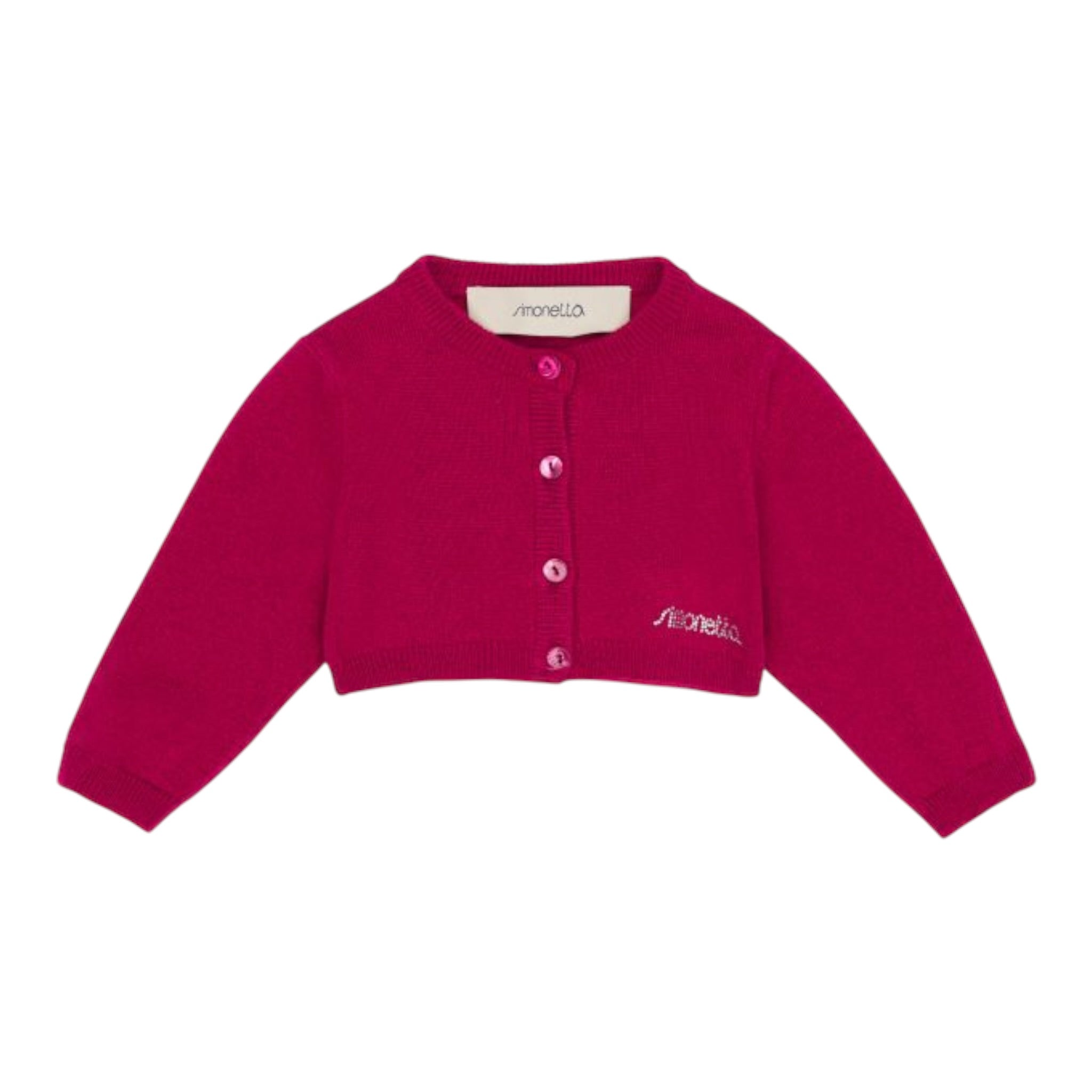 Simonetta Coprispalle tinta unita con Brillantini Fuxia per Neonata SV9000X FUXIA SIMONETTA 