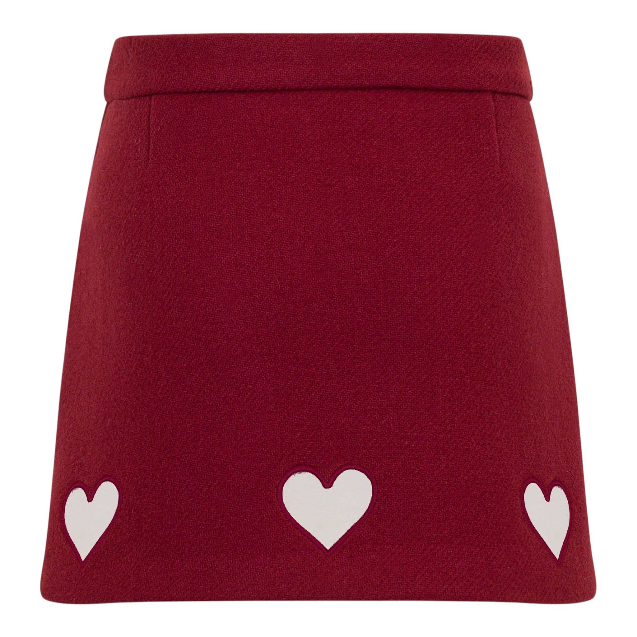 Simonetta Gonna tinta unita con Ricami Rosso per Bambina SX7A11E0227 ROSSO SIMONETTA 
