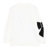 Simonetta Cardigan tinta unita con Ricami Panna per Bambina SX9A10W0077 PANNA SIMONETTA 
