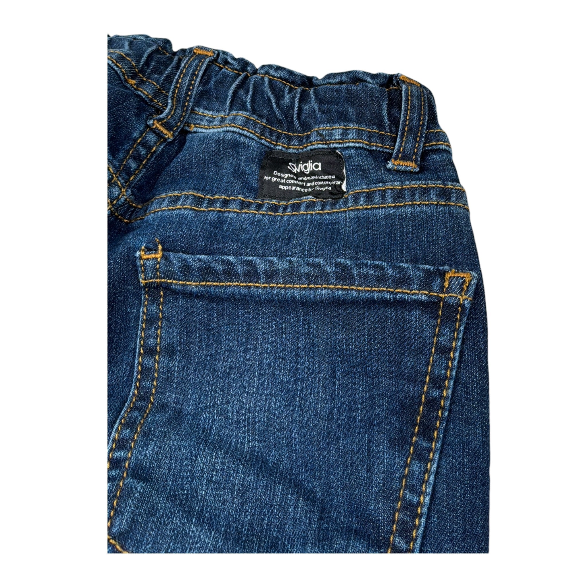 Siviglia Jeans tinta unita con Con 5 Tasche Blu per Bambino SVJPT00532 BLU SIVIGLIA 