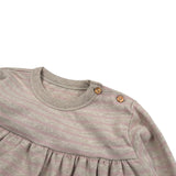 Snug Abito tinta unita con Fantasia A Righe Beige per Neonata 930AP5W094G23 BEIGE SNUG 