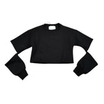 So Twee By Miss Grant Felpa tinta unita con Manicotti Nero per Bambina ST0128 NERO SO TWEE BY MISS GRANT 