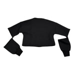 So Twee By Miss Grant Felpa tinta unita con Manicotti Nero per Bambina ST0128 NERO SO TWEE BY MISS GRANT 