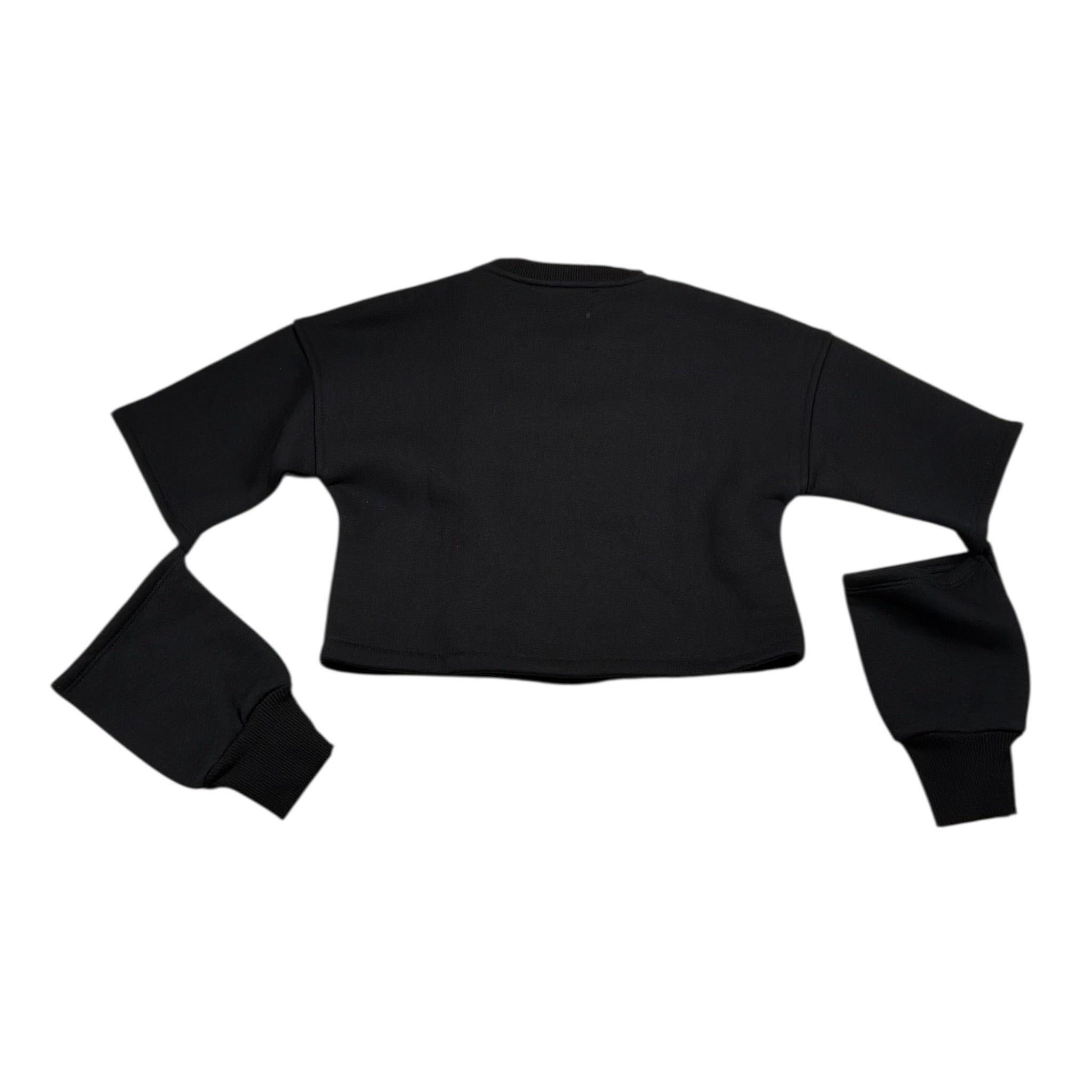 So Twee By Miss Grant Felpa tinta unita con Manicotti Nero per Bambina ST0128 NERO SO TWEE BY MISS GRANT 