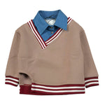 So Twee By Miss Grant Maglia tinta unita con Finta Camicia Beige per Bambina ST0147B BEIGE SO TWEE BY MISS GRANT 