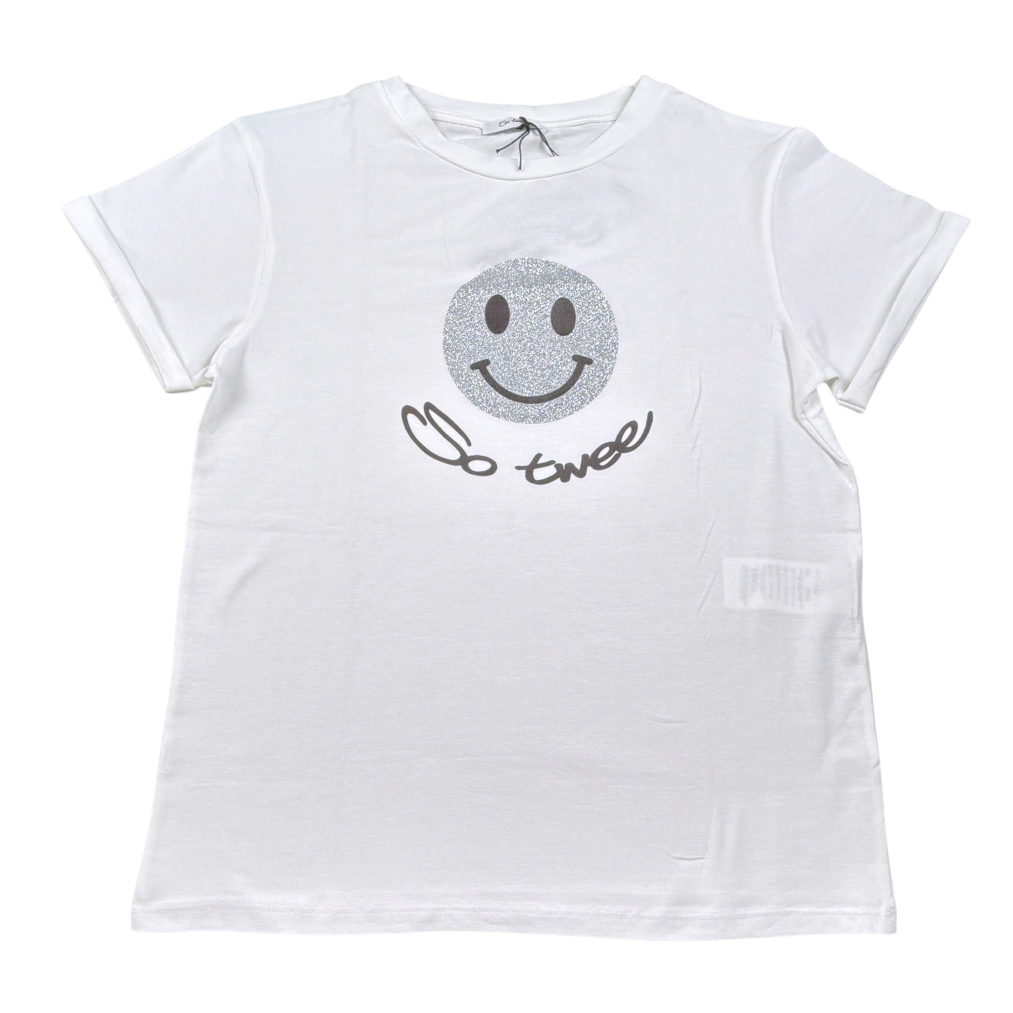 Soo Twee T-Shirt tinta unita con Stampa Bianco per Bambina ST0143 BIANCO SOO TWEE 
