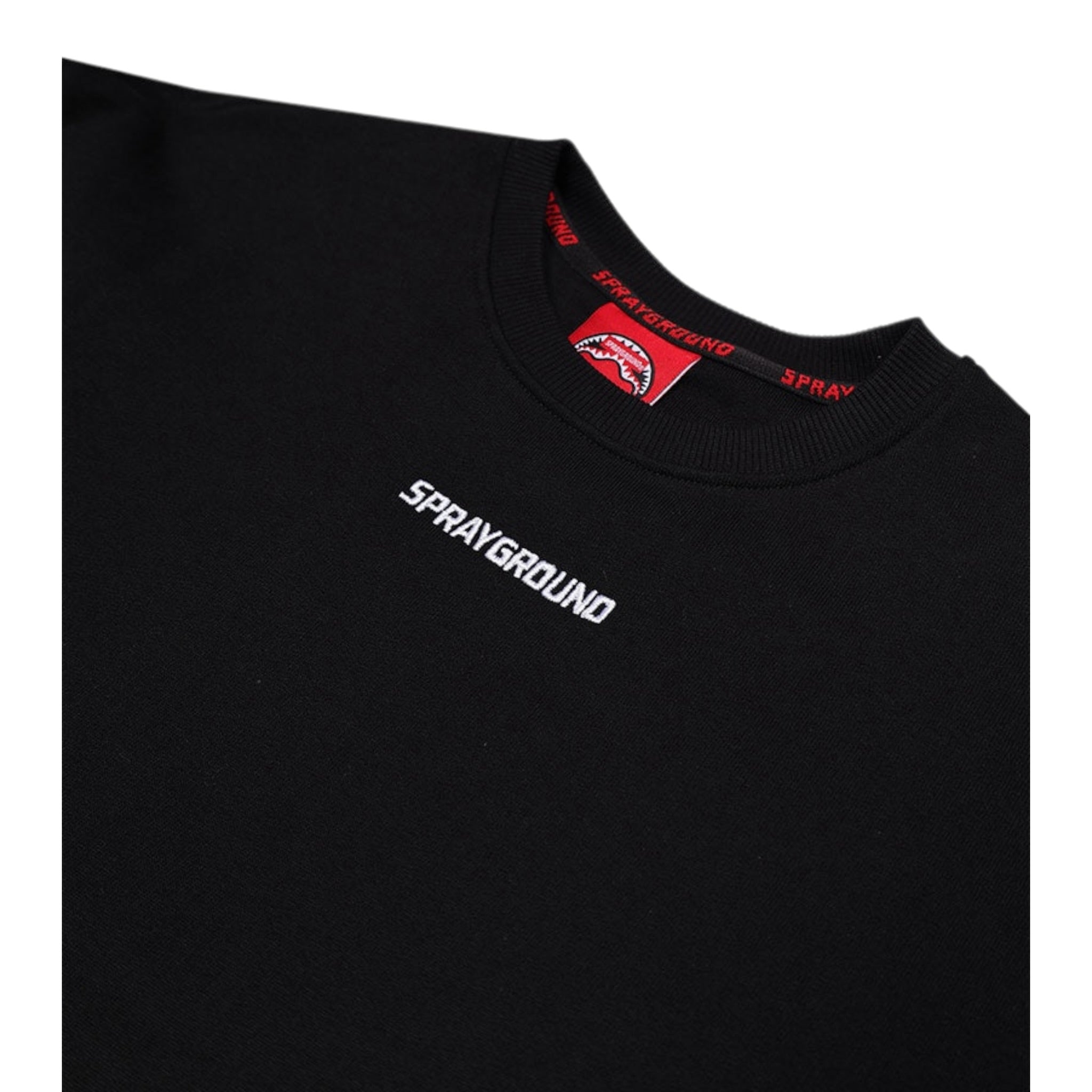 Sprayground Felpa tinta unita con Stampa Nero per Bambino SPY1358G NERO SPRAYGROUND 