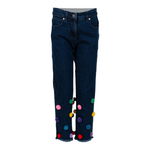 Stella Mccartney Jeans tinta unita con Applicazioni Blu per Bambina TV8E70 BLU STELLA McCARTNEY 