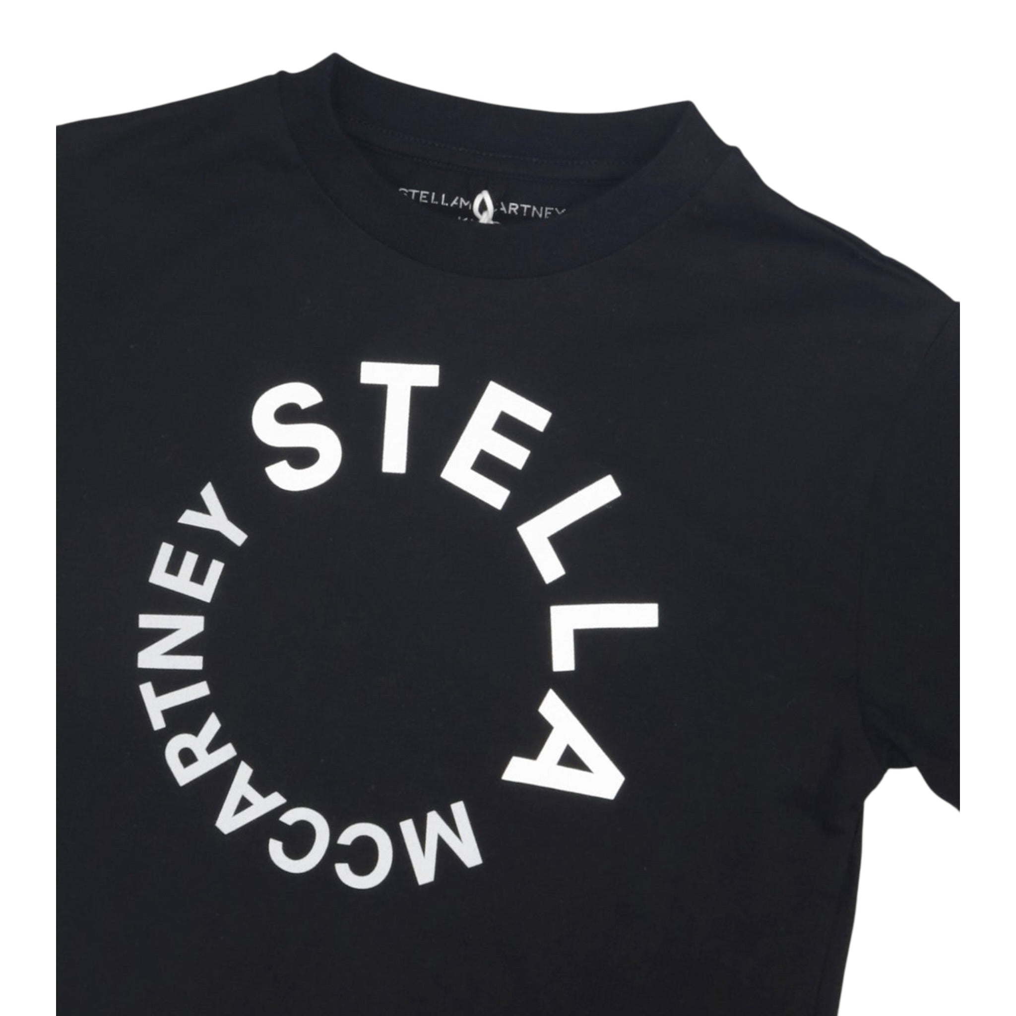 Stella Mccartney T-Shirt tinta unita con Stampa Nero per Bambina TV8P61 NERO STELLA McCARTNEY 