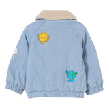Stella Mccartney Giubbino In Denim tinta unita con Stampe Azzurro per Bambino TX2517J AZZURRO STELLA McCARTNEY 