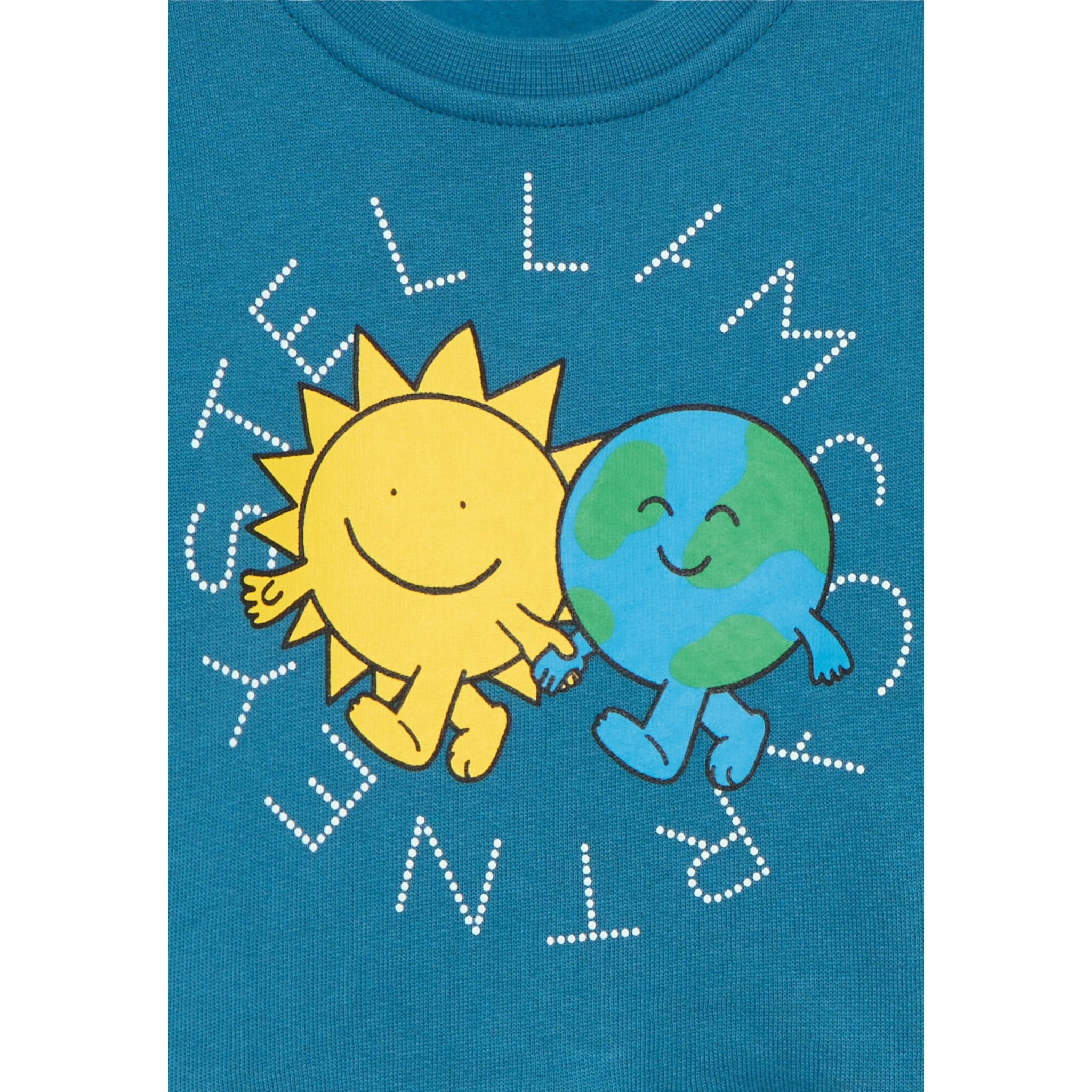 Stella Mccartney Felpa Chiusa Girocollo Tnta Unita con Stampa Azzurro per Bambino TX4520 AZZURRO STELLA McCARTNEY 