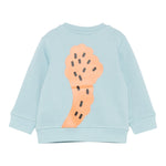 Stella Mccartney Felpa Chiusa Girocollo tinta unita con Stamoa Azzurro per Neonato TX4610 AZZURRO STELLA McCARTNEY 