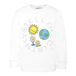 Stella Mccartney Felpa Chiusa Girocollo tinta unita con Stampe Panna per Bambina TX4A30X PANNA STELLA McCARTNEY 