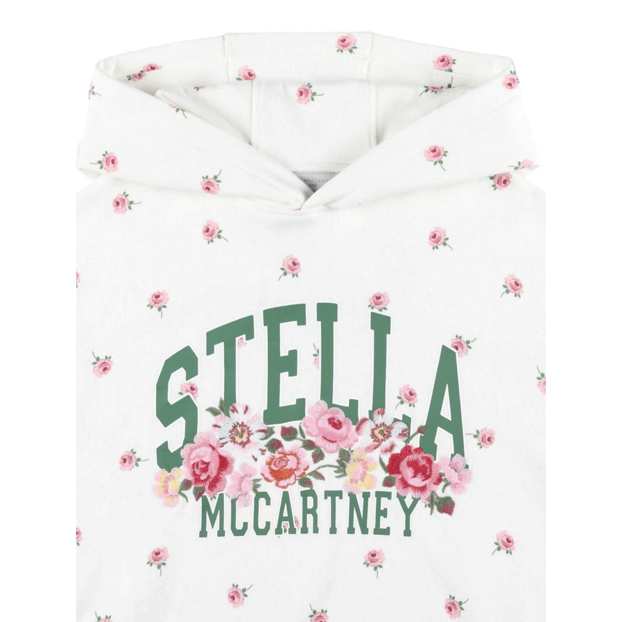 Stella Mccartney Felpa Chiusa con Cappuccio tinta unita con Stampe Panna per Bambina TX4C60 PANNA STELLA McCARTNEY 