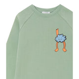 Stella Mccartney Felpa Chiusa Girocollo tinta unita con Stampa Verde per Bambino TX4Q00 VERDE STELLA McCARTNEY 