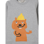 Stella Mccartney Felpa Chiusa Girocollo tinta unita con Stampa Grigio per Bambino TX4S20J GRIGIO STELLA McCARTNEY 
