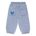 Stella Mccartney Jeans tinta unita con Elastico In Vita Azzurro per Bambino TX6520J AZZURRO STELLA McCARTNEY 
