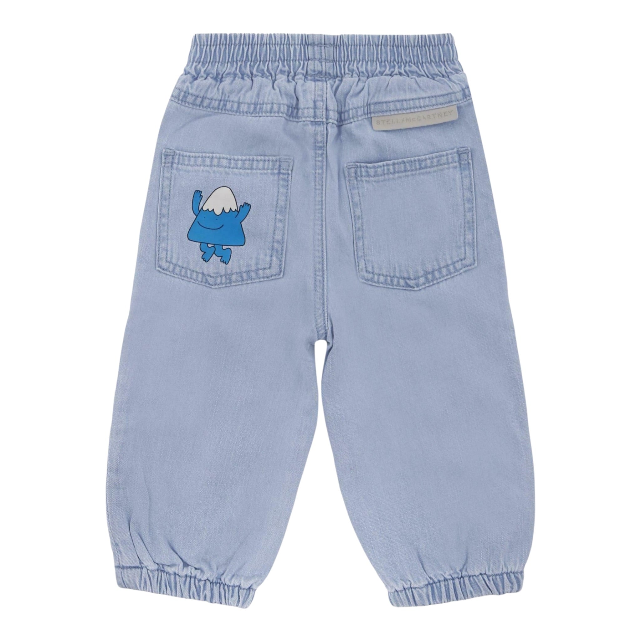 Stella Mccartney Jeans tinta unita con Elastico In Vita Azzurro per Bambino TX6520J AZZURRO STELLA McCARTNEY 