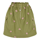 Stella Mccartney Gonna tinta unita con Ricami Verde per Bambina TX7B01 VERDE STELLA McCARTNEY 