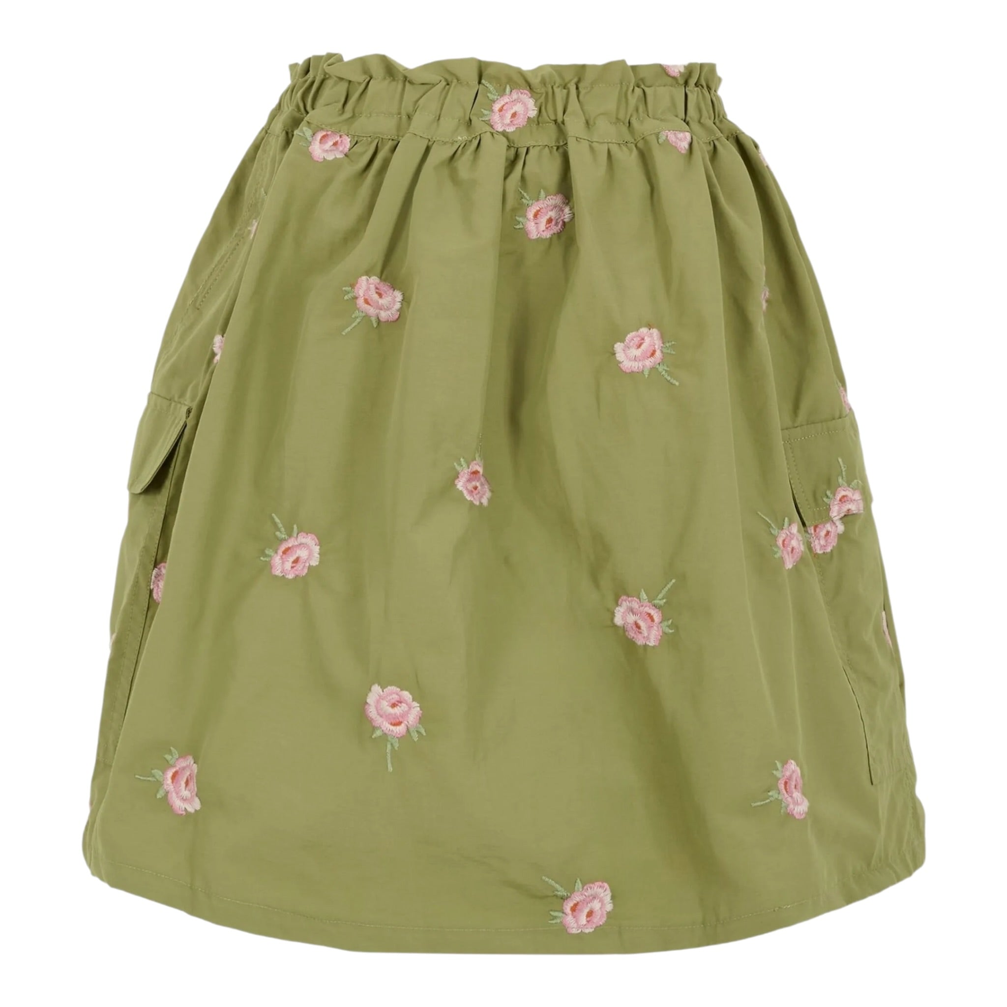 Stella Mccartney Gonna tinta unita con Ricami Verde per Bambina TX7B01 VERDE STELLA McCARTNEY 