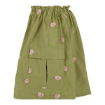 Stella Mccartney Gonna tinta unita con Ricami Verde per Bambina TX7B01 VERDE STELLA McCARTNEY 