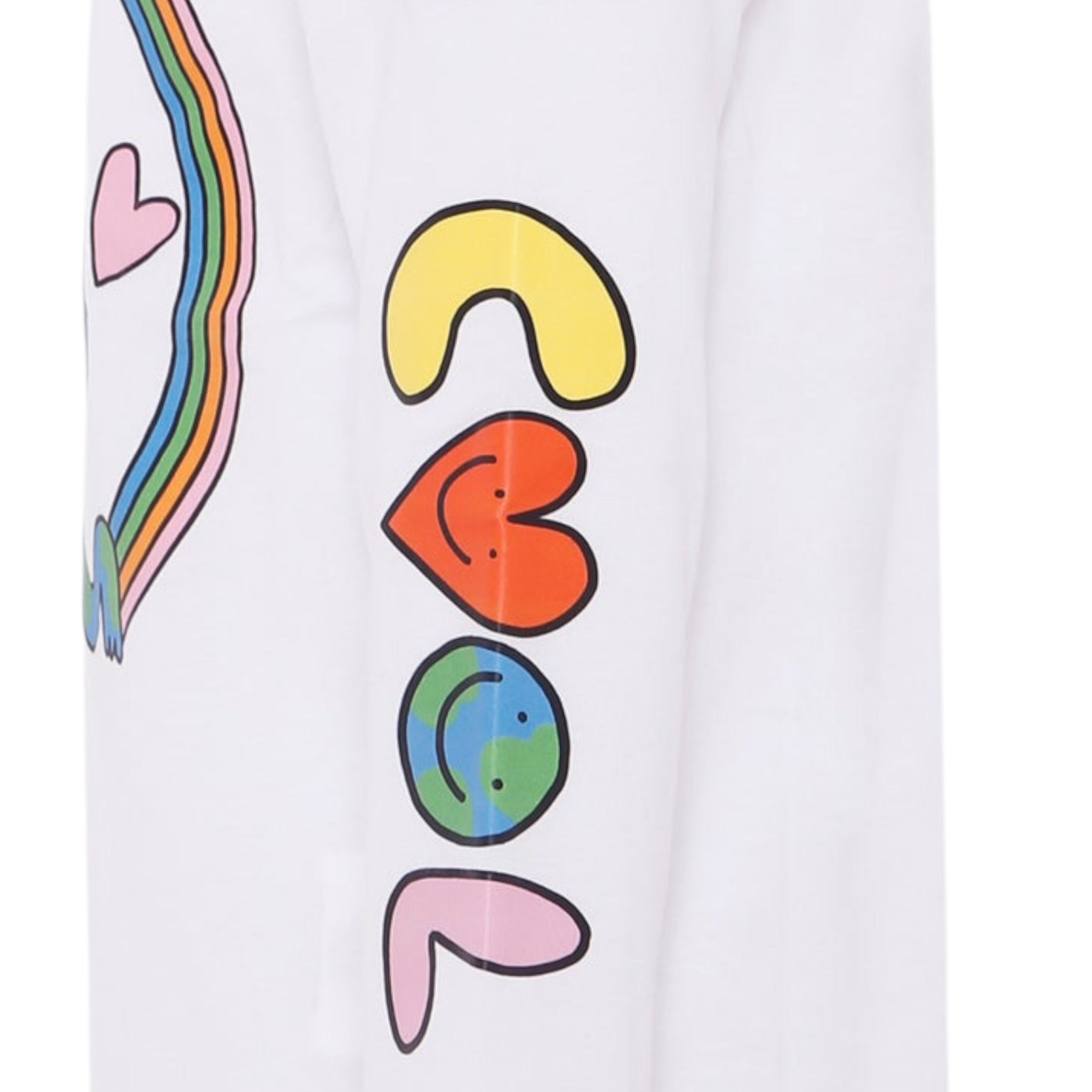 Stella Mccartney Shirt Girocollo tinta unita con Stampe Bianco per Bambina TX8A61X BIANCO STELLA McCARTNEY 