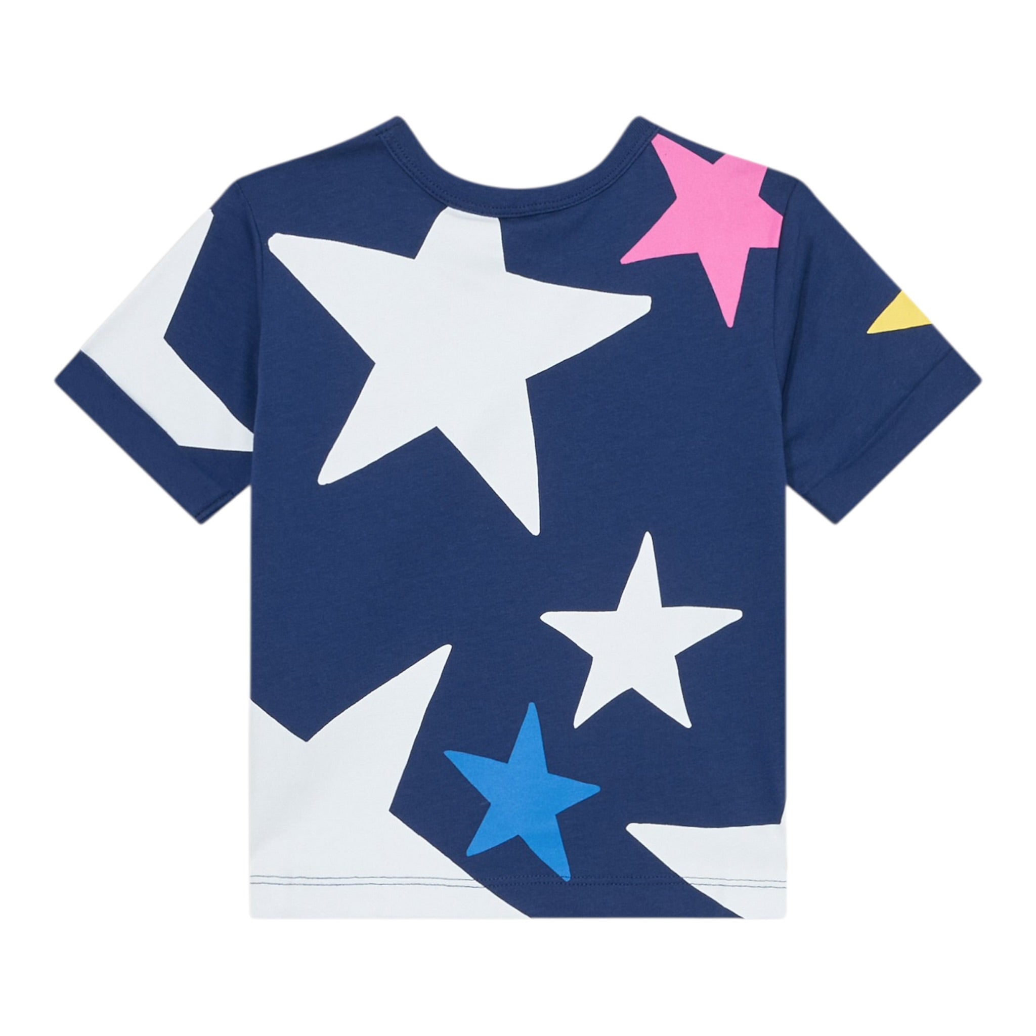 Stella Mccartney T-Shirt Girocollo tinta unita con Stampa Stelle Blu per Bambina TX8B41 BLU STELLA McCARTNEY 