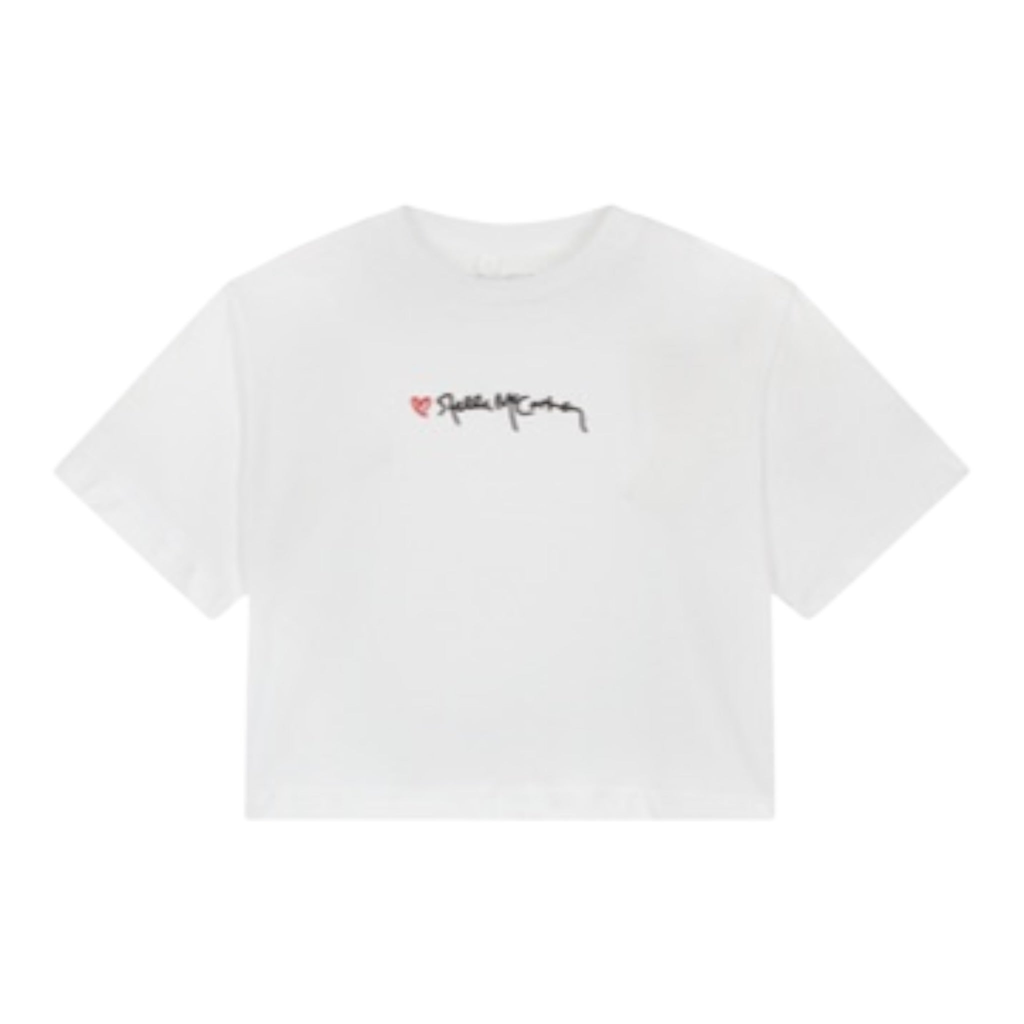 Stella Mccartney T-Shirt Girocollo tinta unita con Stampa Logo Bianco per Bambina TX8C51 BIANCO STELLA McCARTNEY 